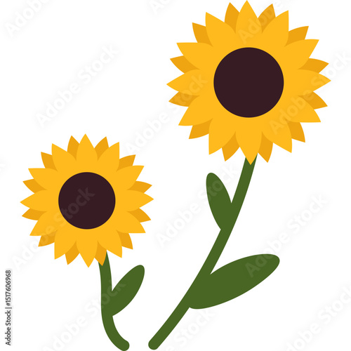 Handdrawn Sunflower Decoration