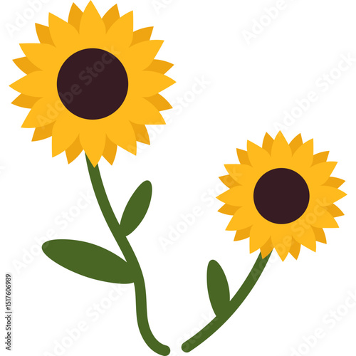 Handdrawn Sunflower Decoration