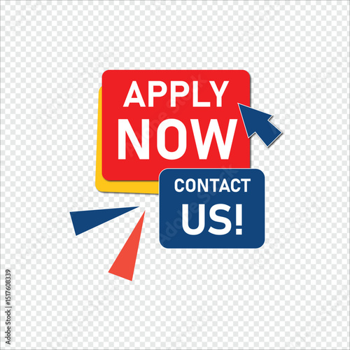 apply now Button web template Banner Label apply now sign icon Vector illustration