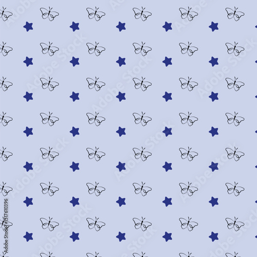 Butterfly seamless pattern design for fabric