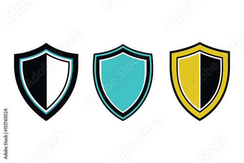Shield Silhouette Vector Illustration Icon Art