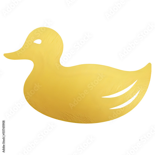 yellow duck isolated on white