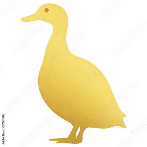 yellow duck isolated on white