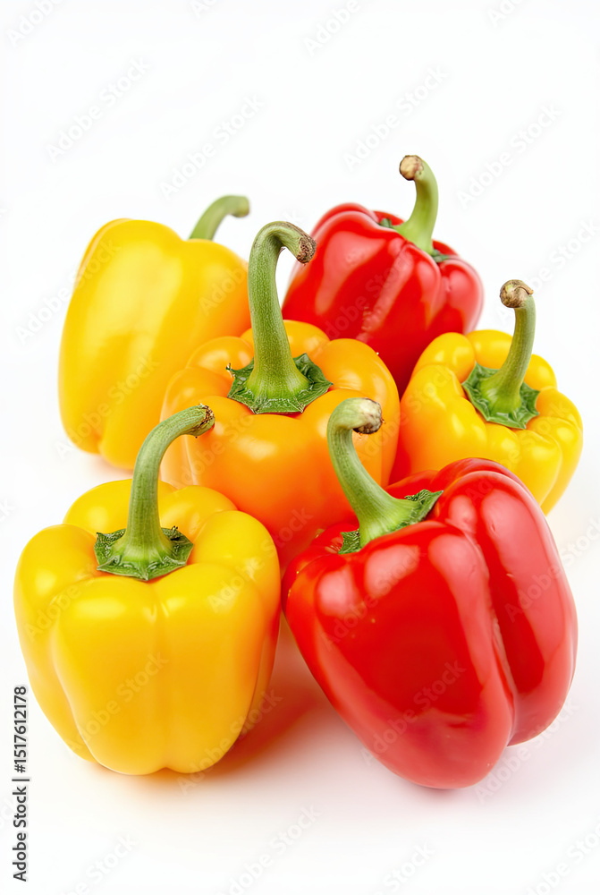 A crisp, clean image of a green bell pepper isolated on a white background, displayed horizontally in the frame. The skin is taut and glossy, showing natural ridges, curves, and gentle bumps character A crisp, clean image of a green bell pepper isolated on a white background, displayed horizontally in the frame. The skin is taut and glossy, showing natural ridges, curves, and gentle bumps character