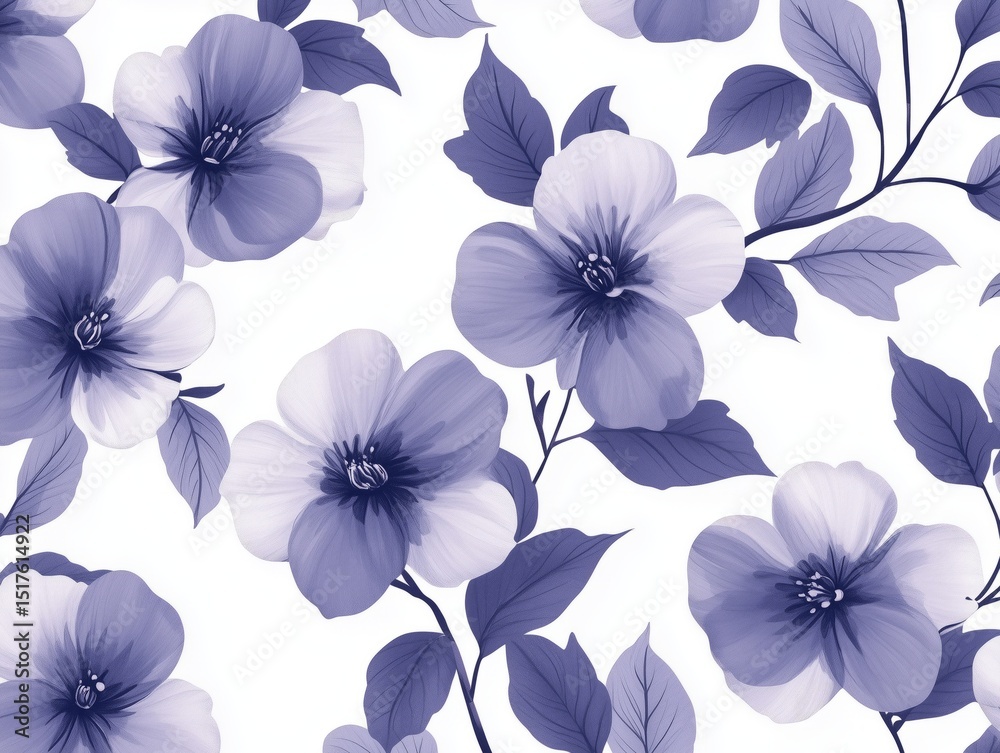 Fototapeta premium Floral Watercolor Pattern