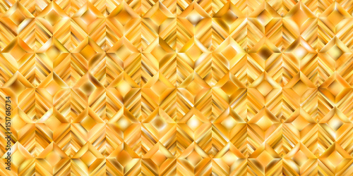Glowing gold abstract background with diamond shaped gradient