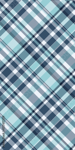 Oktoberfest vector textile seamless, pixel pattern background check. Suit plaid fabric tartan texture in blue and white colors.
