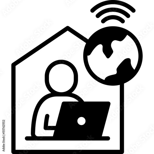 Remote Working Icon