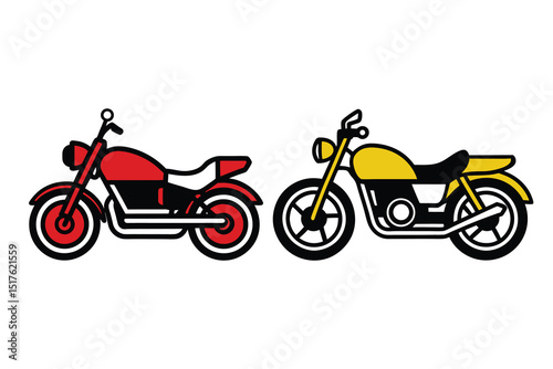 Motorbike Silhouette Vector Vintage Motorcycle Graphic Art