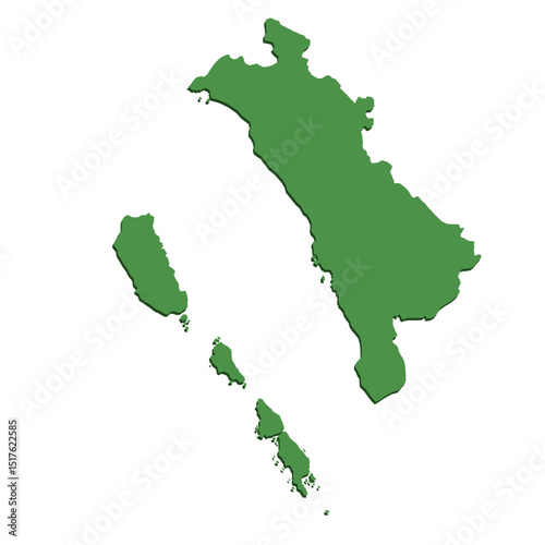 Sumatr barat West Sumatera Island Indonesia Map Icon