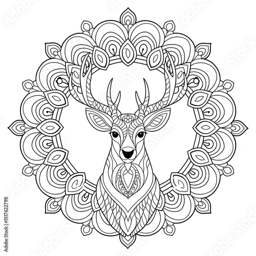 vector illustration of a deer 