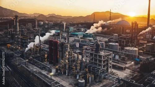 Chemical plant, power plant, oil refinery, steel plant, natural gas energy, petroleum