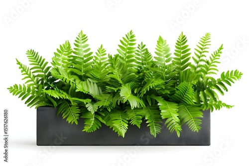 Fern Plant in Modern Rectangular Planter