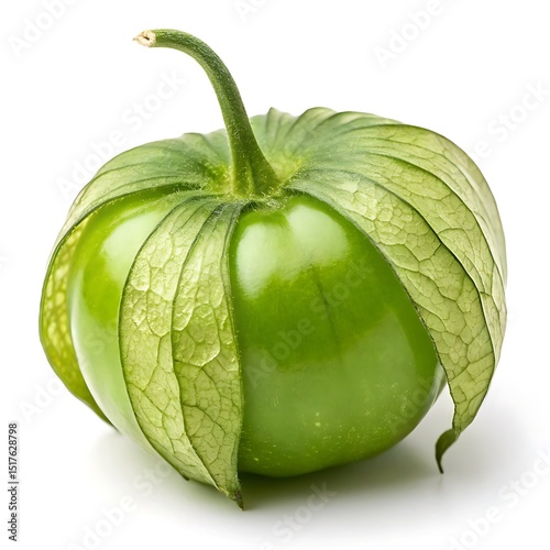 Tomatillo isolated on white background