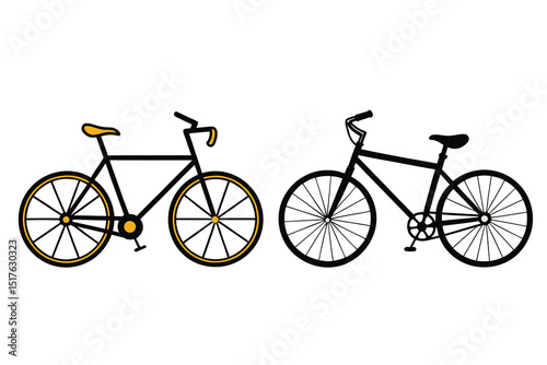 Bicycle Silhouette Vector Illustration Cycling Icon Graphic Design