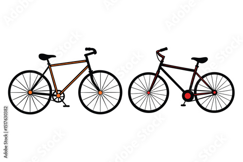 Bicycle Silhouette Vector Illustration Cycling Icon Graphic Design