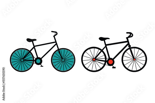 Bicycle Silhouette Vector Illustration Cycling Icon Graphic Design