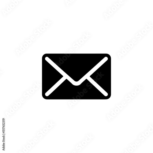 Black Silhouette Illustration of Business Email