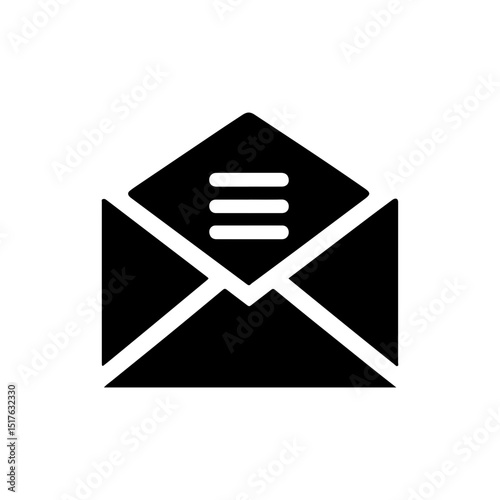 Black Silhouette Illustration of Business Email