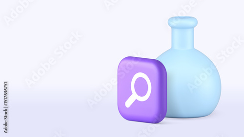 Chemical change medical science search laboratory analyzing copy space banner template. Chemistry biology lab analysis clinic medicine formula development scientific innovation research