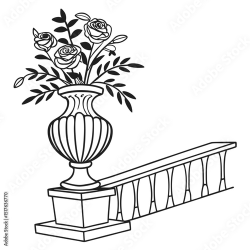 vector illustration of a vase