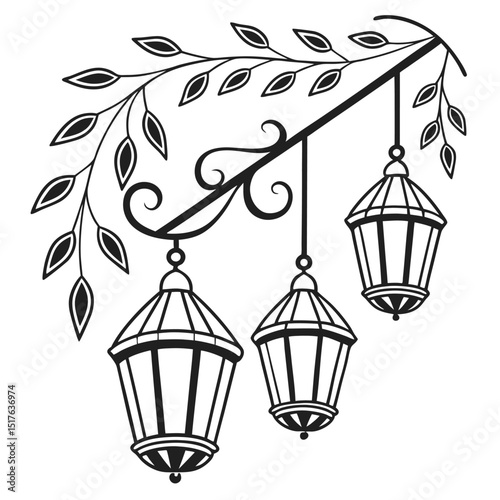 vector illustration of a cage