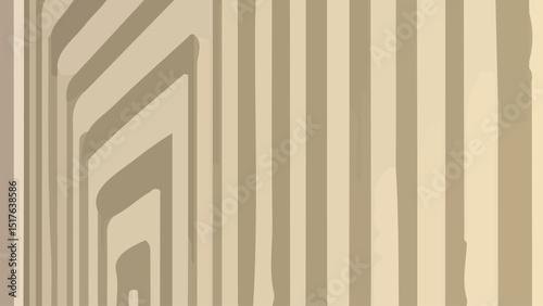 Simple abstract line art with unique shape composition