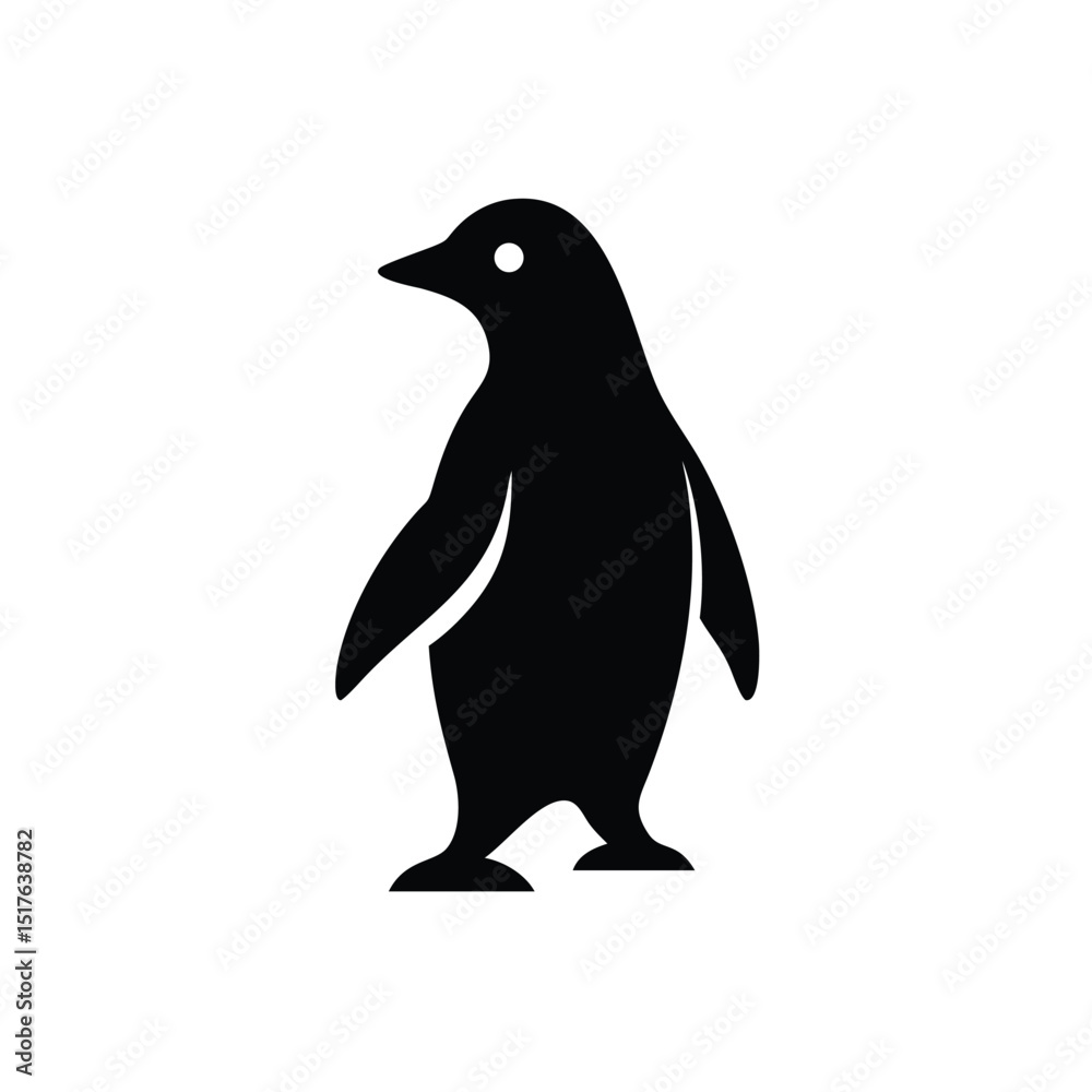 Naklejka premium penguin on a white background