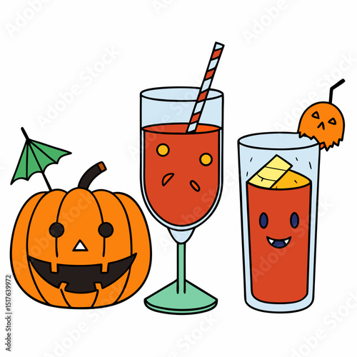 set of drinks