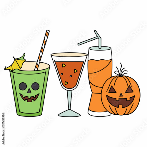 set of drinks
