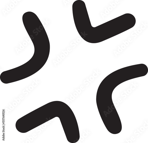 怒りマークの手書きイラスト