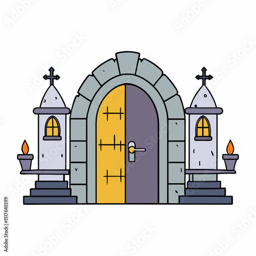 illustration of a church