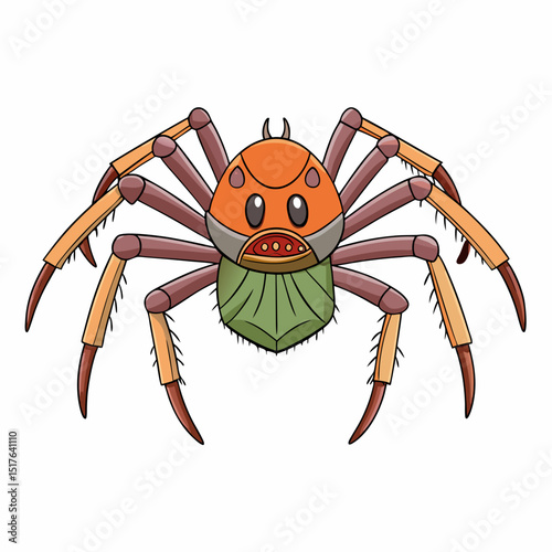 vector illustration of a spider