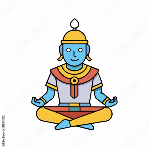 illustration of a buddhist monk