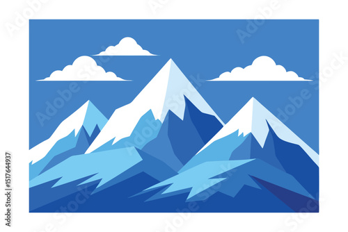 mountain landscape vector illustration