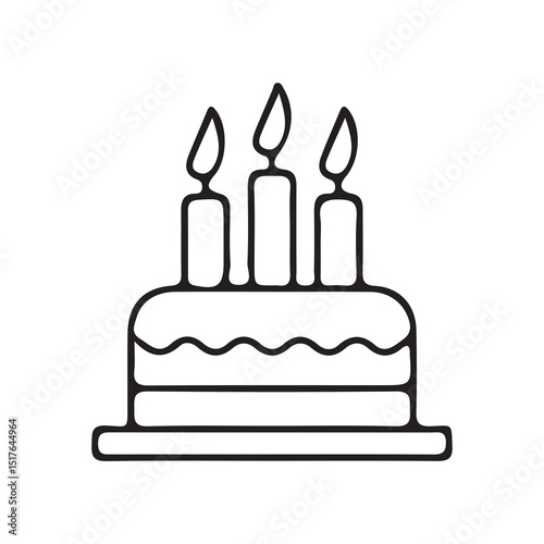 birthday cake with candles
