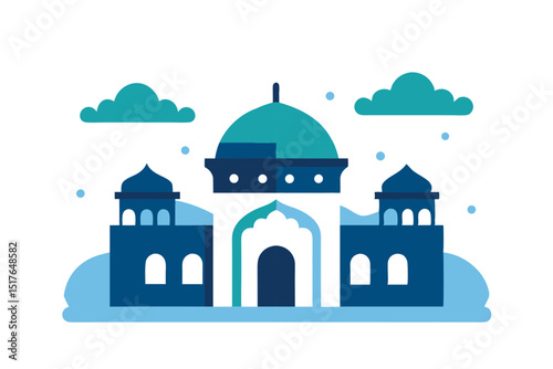 taj mahal vector illustration