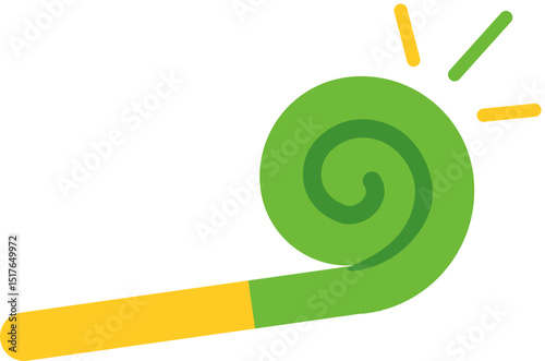 Green Coiled Party Blower