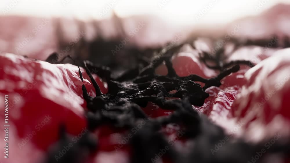 3d animation depicts the growth of malignant cancer cells aggressively ...