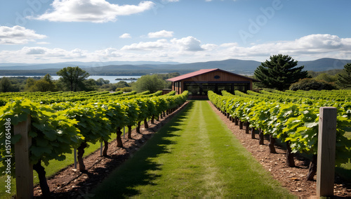 Rustic vineyard with picturesque picnic spots