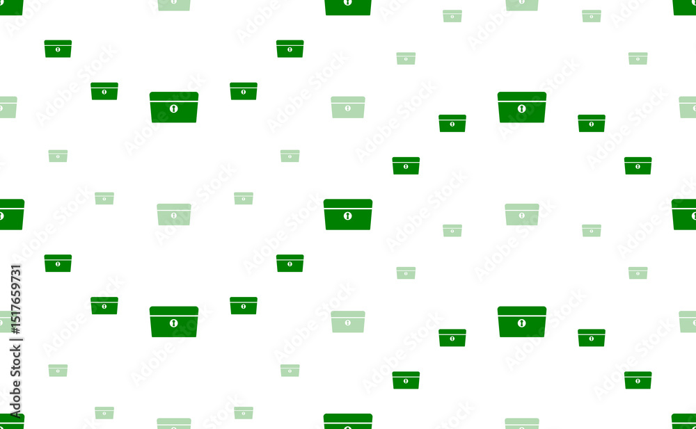 Seamless pattern of large and small green chest symbols. The elements are arranged in a wavy. Illustration on light green background Seamless pattern of large and small green chest symbols. The elements are arranged in a wavy. Illustration on light green background