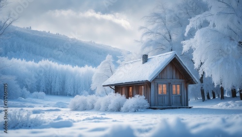 Discover the serene winter wonderland of Plaiul Foii, with snowy forests, charming pathways, and a tranquil atmosphere for nature lovers and explorers. photo