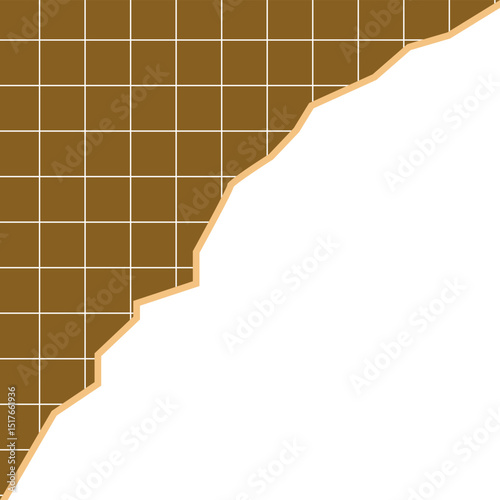 Grid Torn Paper Corner