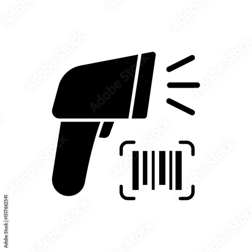 Bar code Scanner Icon vector illustration design templates simple and modern concept