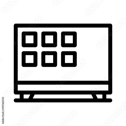 tv screen line icon