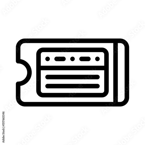 movie ticket line icon