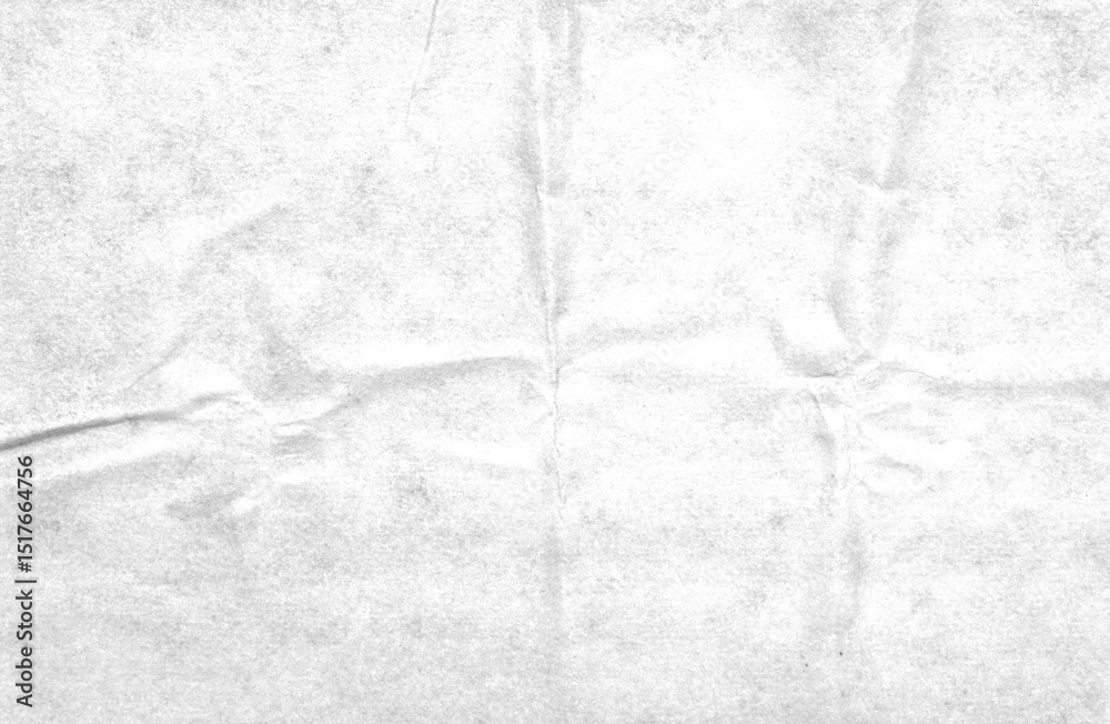 Fototapeta premium Creased paper texture overlay effect, png wrinkled paper surface