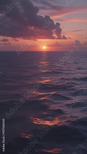 Ocean Twilight Background Vertical