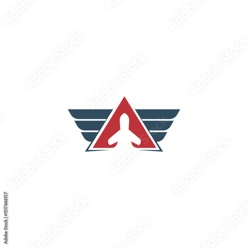 Free Download Letter A for Airplane logo design template - GFXLoad