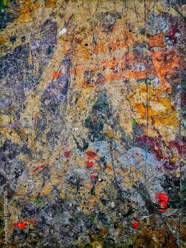 red and yellow paint background 